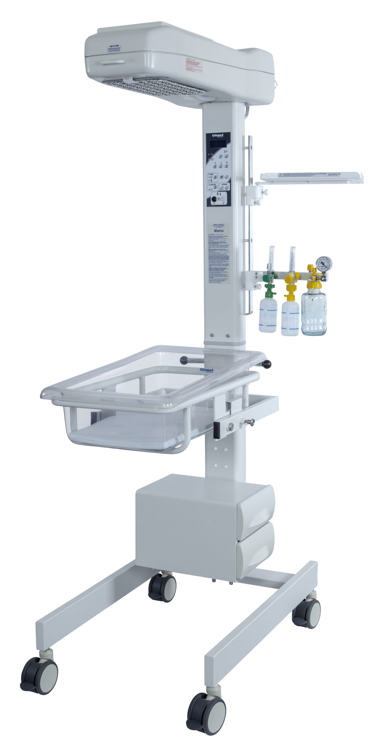 Berço Aquecido Neonatal Matrix-R com Leito Tipo Cuna | Olidef Medical