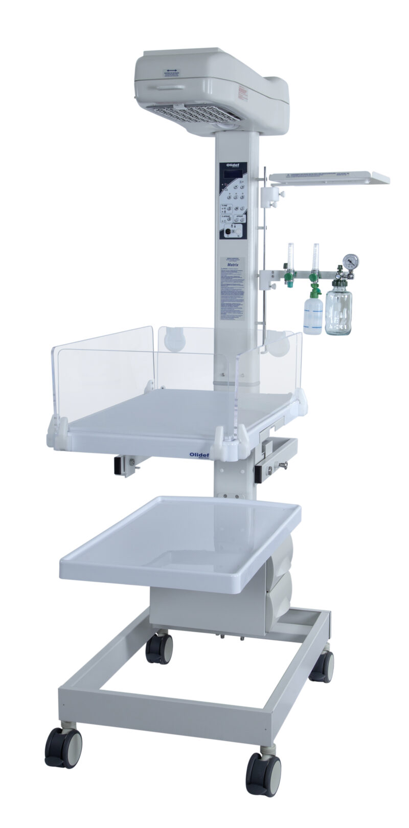 Berço Aquecido Neonatal Matrix-R com Leito Plano | Olidef Medical