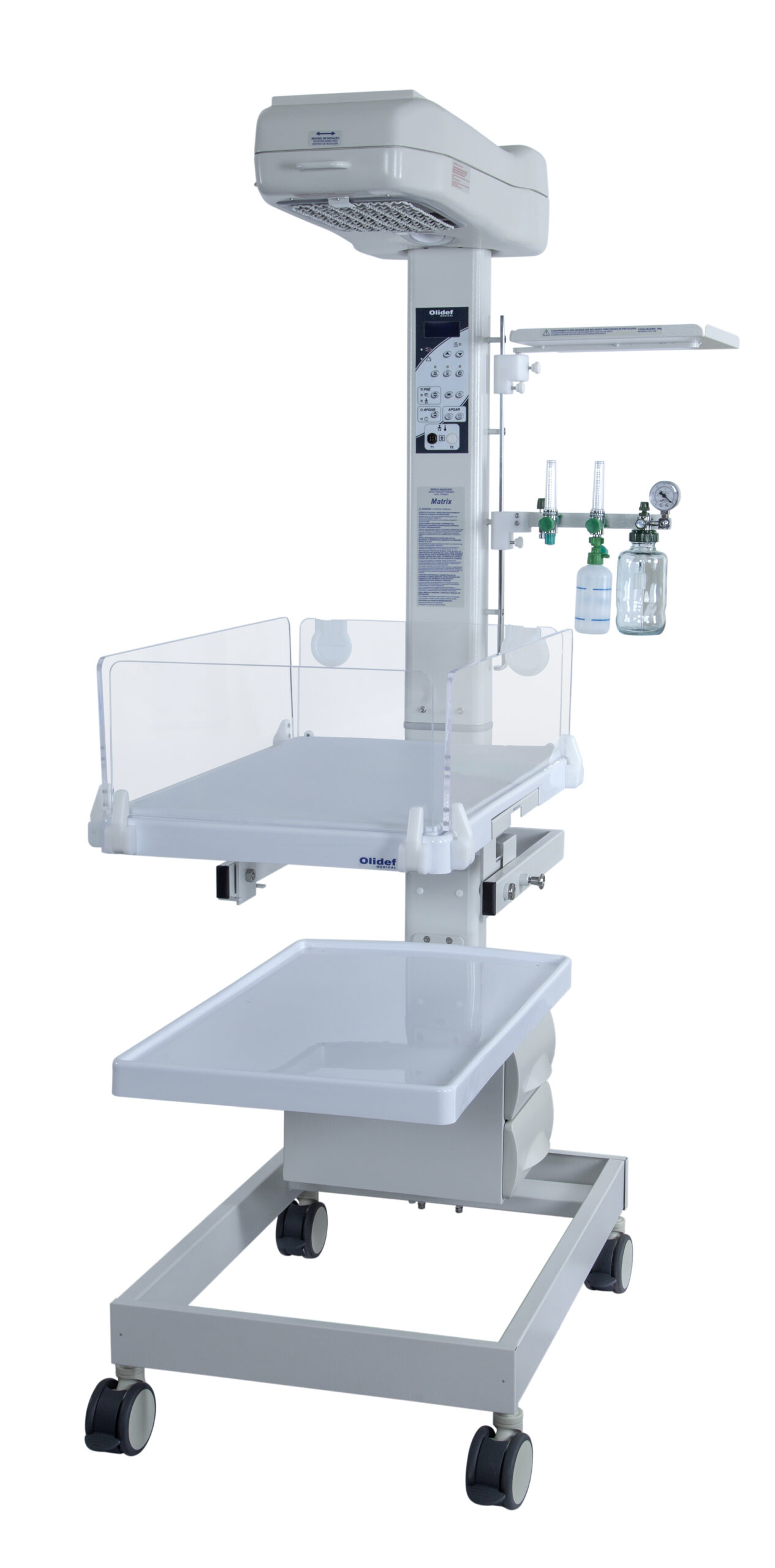 Berço Aquecido Neonatal Matrix-R com Leito Plano | Olidef Medical