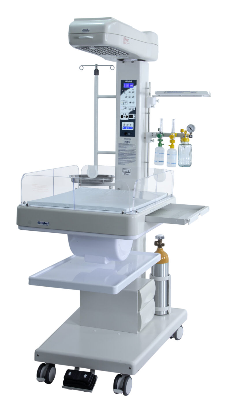 Berço Aquecido Neonatal Matrix-SC com Controle Térmico | Olidef Medical 